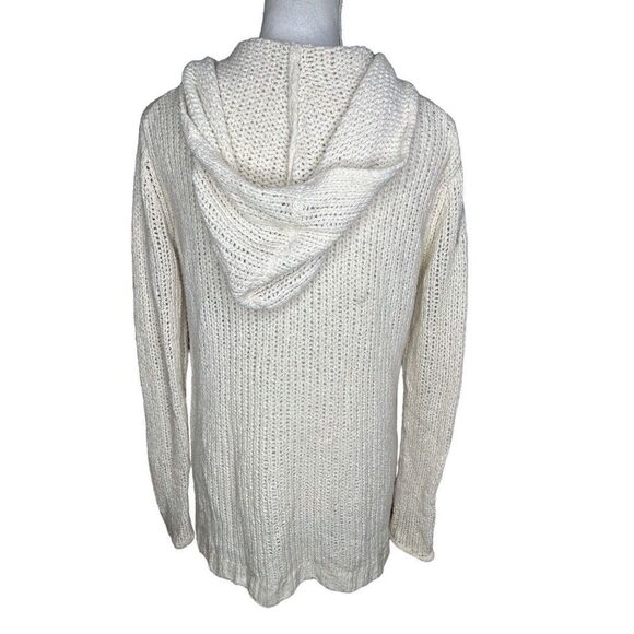 ATM Anthony Thomas Melillo Sweater Jacket Women’s Small Cream Open Knit Hooded - Picture 4 of 6